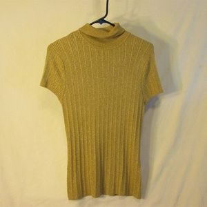 Gold Sparkle Turtleneck Sweater